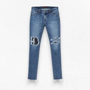 Joes Jeans Medium Wash Distressed Boyfriend Billie Ankle Straight Jeans Size 27